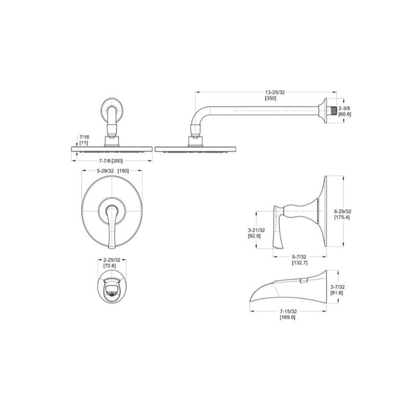 Rhen Tub & Shower Valve in Matte Black