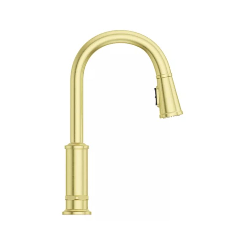 Port Haven Single-Handle Pull-Down Kitchen Faucet in Brushed Gold