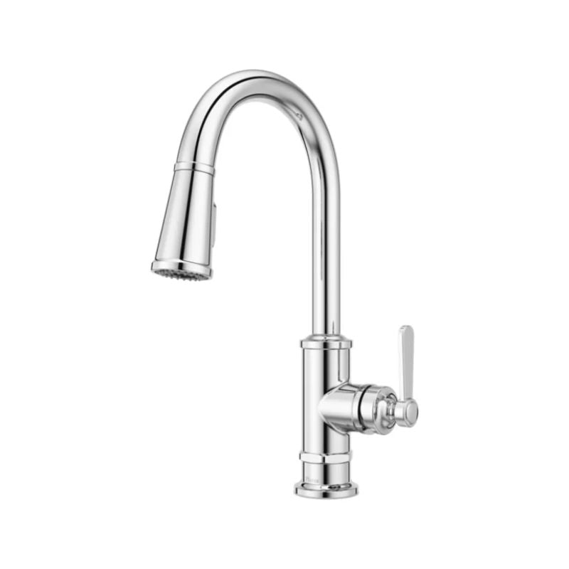 Port Haven Single-Handle Pull-Down Kitchen Faucet in Polished Chrome