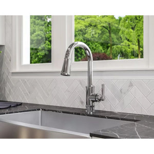 Port Haven Single-Handle Pull-Down Kitchen Faucet in Polished Chrome