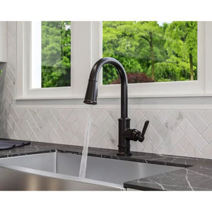Port Haven Single-Handle Pull-Down Kitchen Faucet in Tuscan Bronze