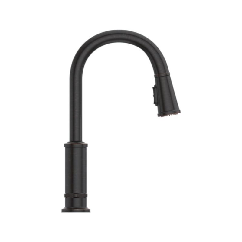 Port Haven Single-Handle Pull-Down Kitchen Faucet in Tuscan Bronze