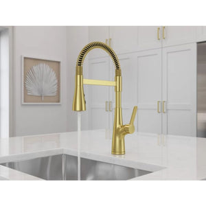 Neera Pre-Rinse Kitchen Faucet in Brushed Gold
