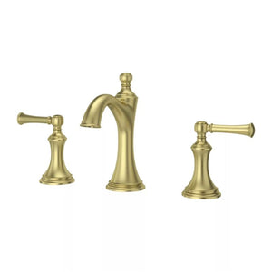 Tisbury Widespread Two-Handle Bathroom Faucets In Brushed Gold