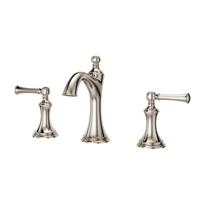 Tisbury Widespread Two-Handle Bathroom Faucets In Polished Nickel
