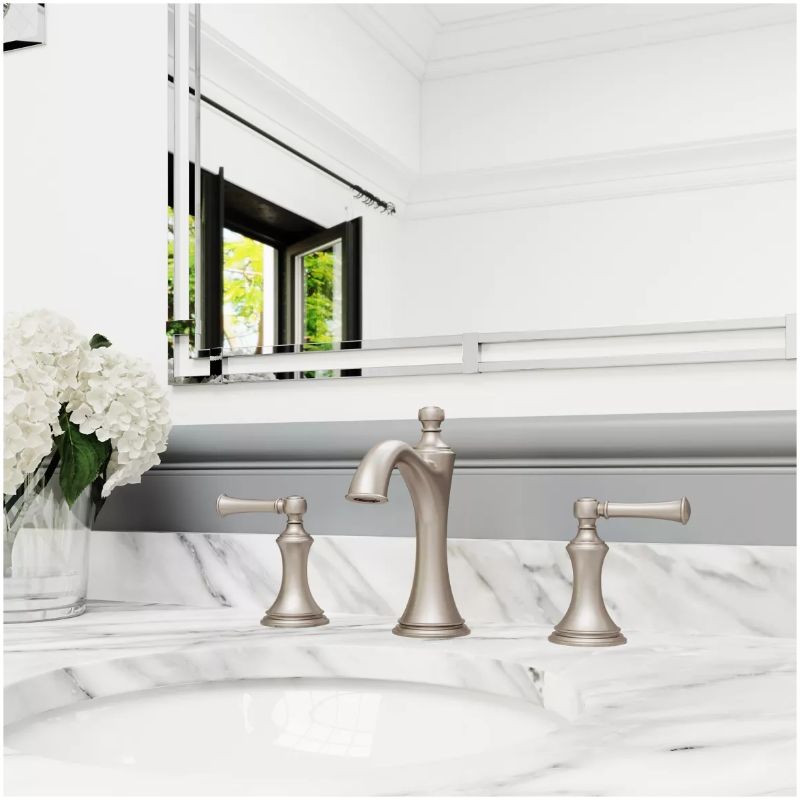Tisbury Widespread Two-Handle Bathroom Faucets In Brushed Nickel