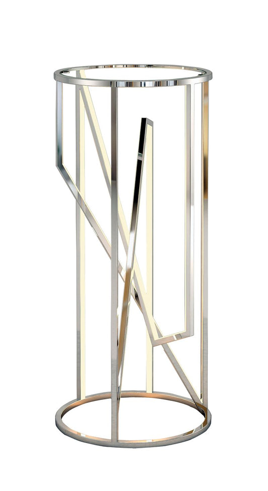 35.5" Tall Trapezoid Decor Item in Polished Chrome
