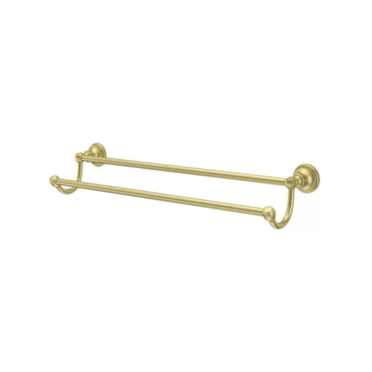 Tisbury 26.47" Round Double Towel Bar in Brushed Gold