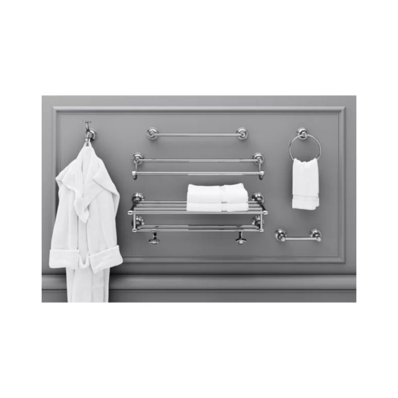 Tisbury 26.47' Round Double Towel Bar in Polished Chrome
