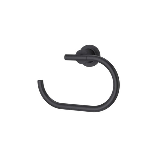 Contempra 8.03" Round G-Hook Towel Ring in Matte Black