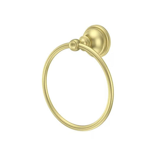 Tisbury 6.19" Round Towel Ring in Brushed Gold