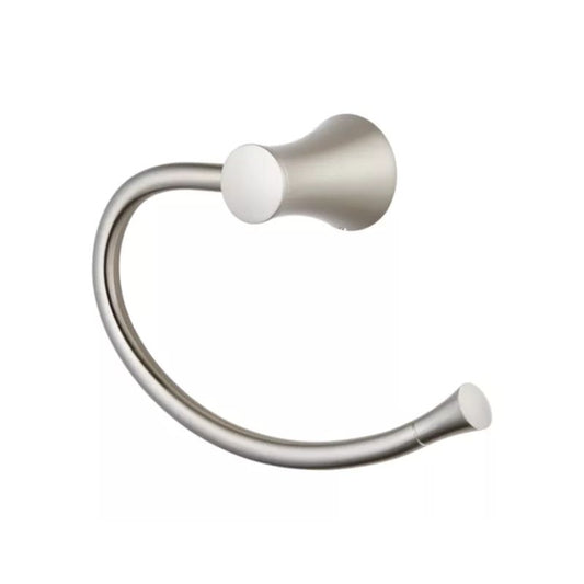 Iyla 9.28" Round G-Hook Towel Ring in Brushed Nickel