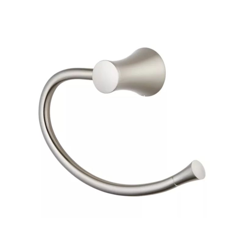 Iyla 9.28' Round G-Hook Towel Ring in Brushed Nickel