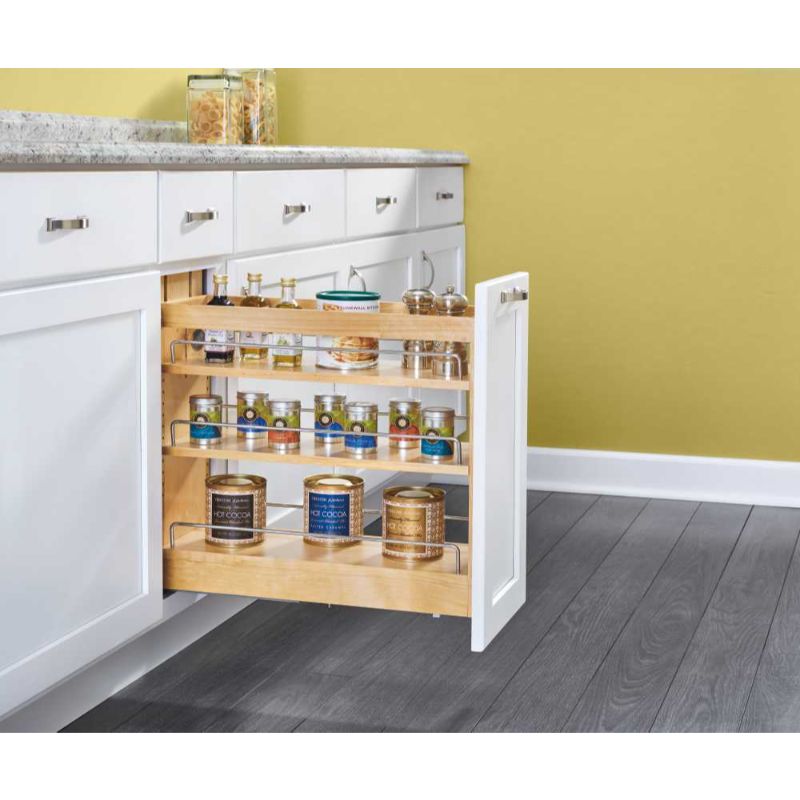 Rev-A-Shelf Pull-Out Pantry with Maple Shelves for Tall Kitchen Cabinet  with Free Shipping
