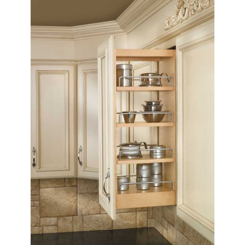 448 Series Natural Maple Wall Pull-Out Organizer (8' x 10.75' x 27.84')