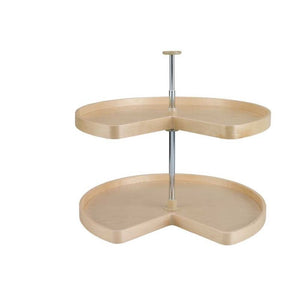 LD Series Natural Banded Maple Kidney Lazy Susan (32' x 32' x 26')