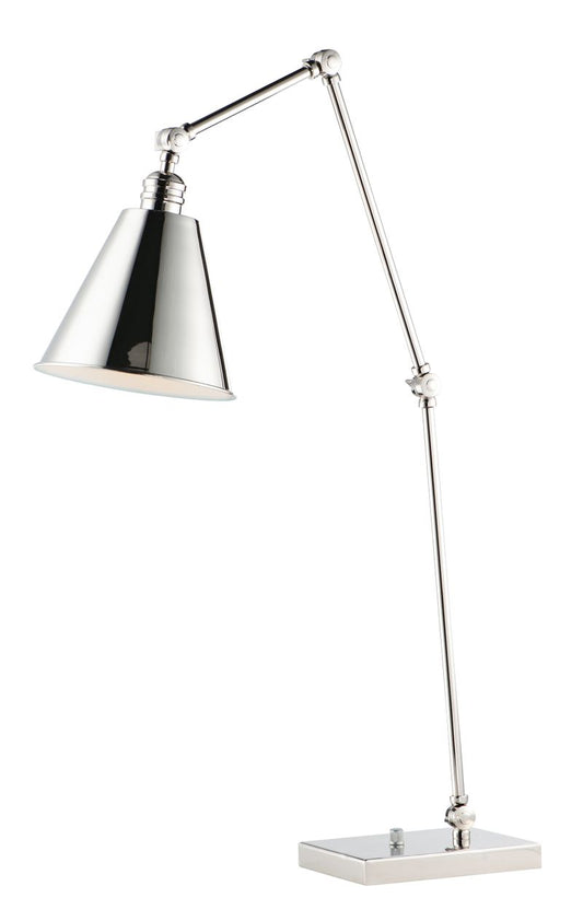 Library 26.5" Table Lamp in Polished Nickel