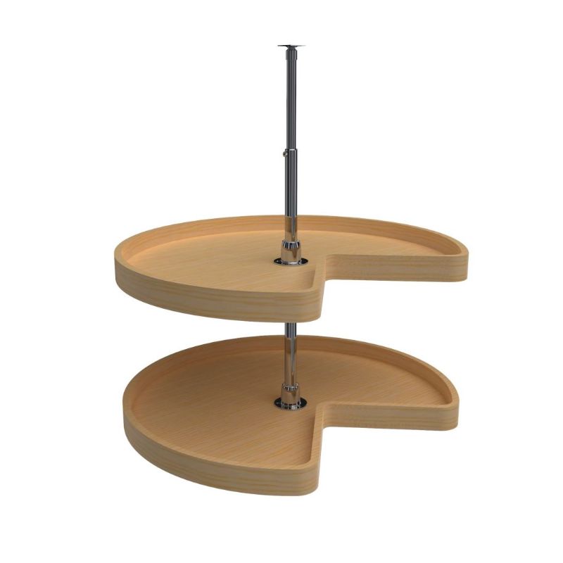 4WLS472 Series Natural Maple Kidney Lazy Susan (28' x 28' x 26')