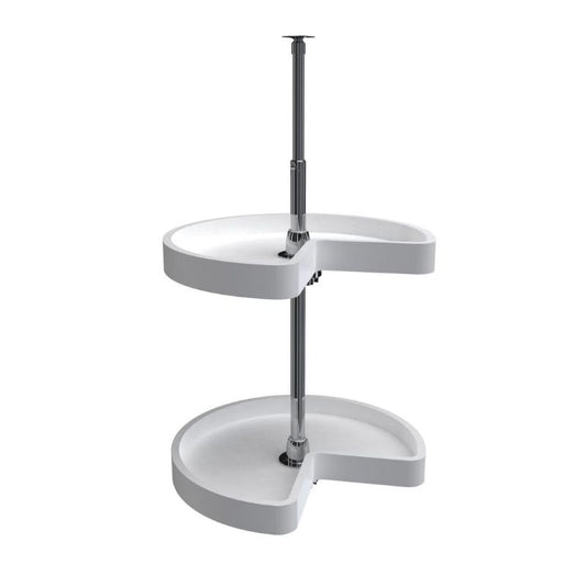 6472 Series White Kidney Lazy Susan (18" x 18" x 26")