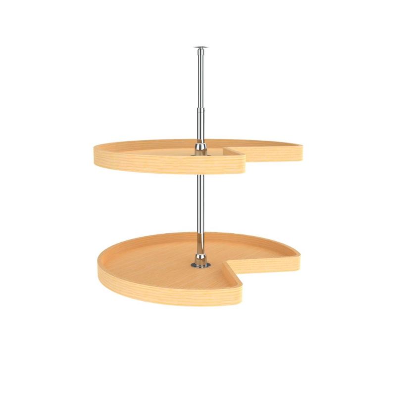 LD Series Natural Maple Kidney Lazy Susan (28' x 28' x 26')
