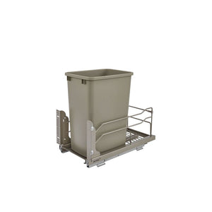 53WC Series Champagne Undermount Single Waste Container Pull-Out Organizer (10.88' x 22.25' x 19')