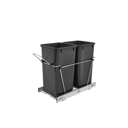 rv-series-black-bottom-mount-double-waste-container-pull-out-organizer