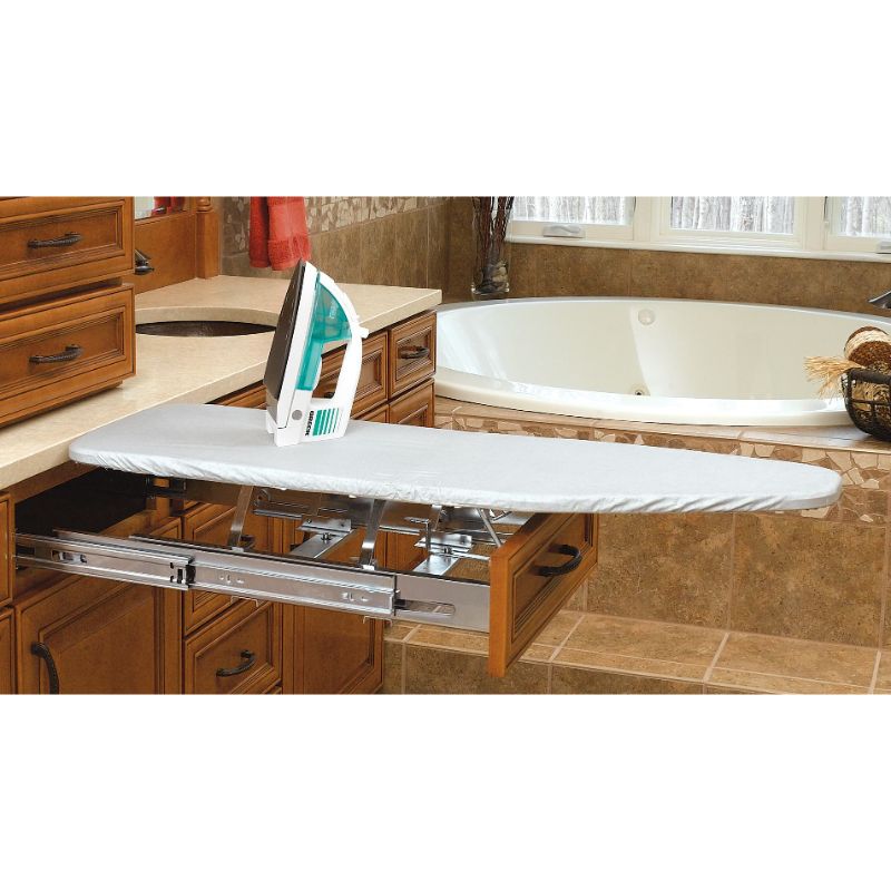 VIB Series Chrome Pull-Out Vanity Ironing Board (14.25' x 19.81' x 4')
