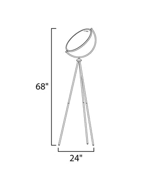 Paddle 68' Floor Lamp in Black