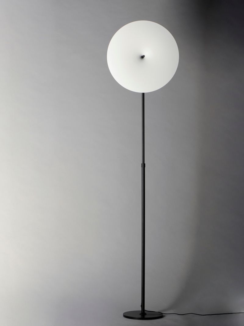 Radar 65' Floor Lamp in White and Black