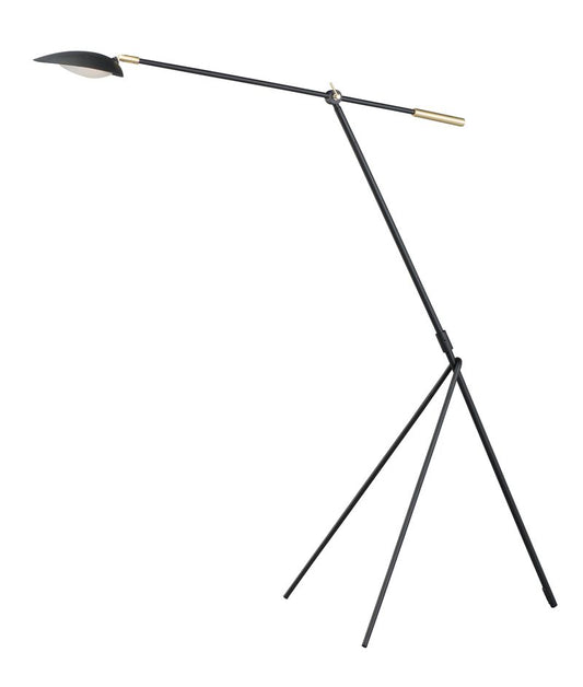 Scan 60.5" Floor Lamp in Black and Satin Brass