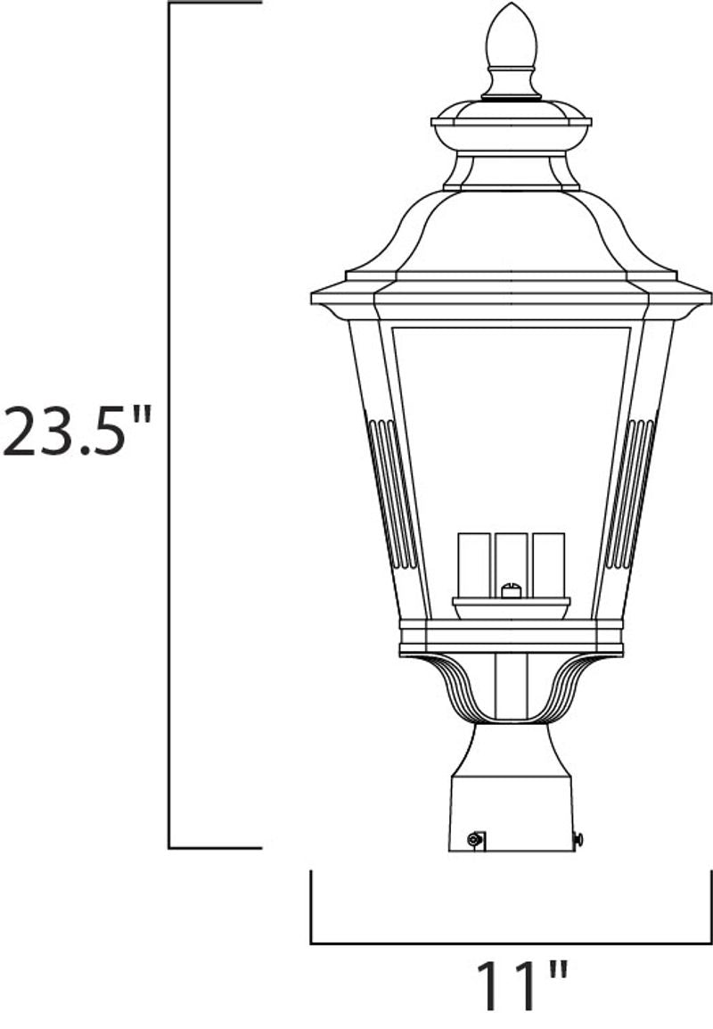 Knoxville 23.5' Bronze Deck Post Light