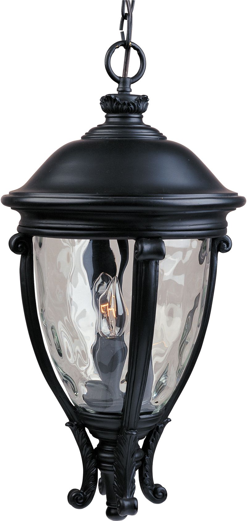 Camden VX 26.5' 3 light Outdoor Hanging Lantern in Black