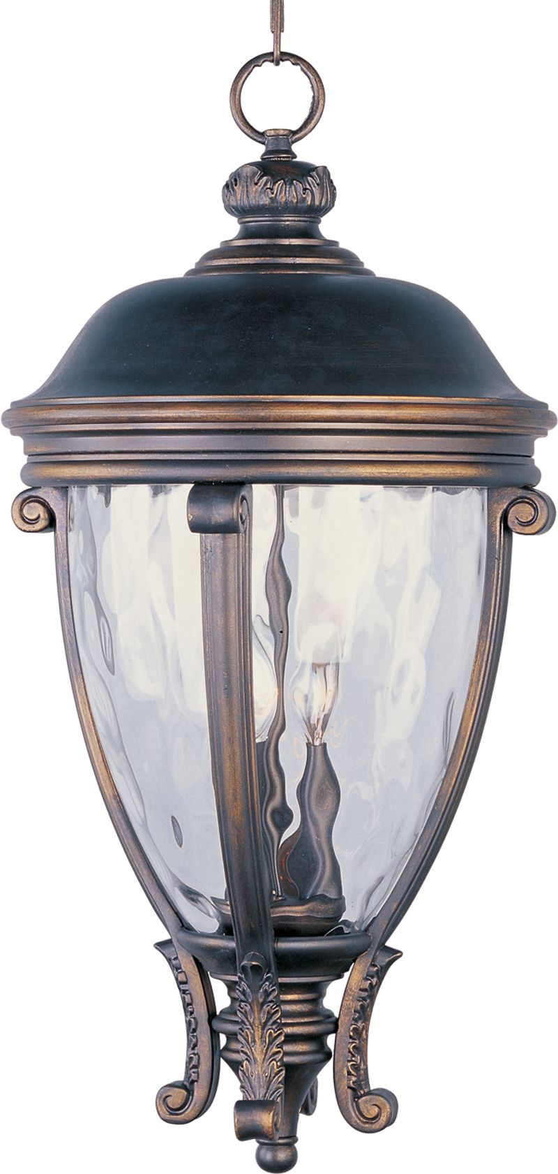Camden VX 26.5' 3 Light Outdoor Hanging Lantern in Golden Bronze