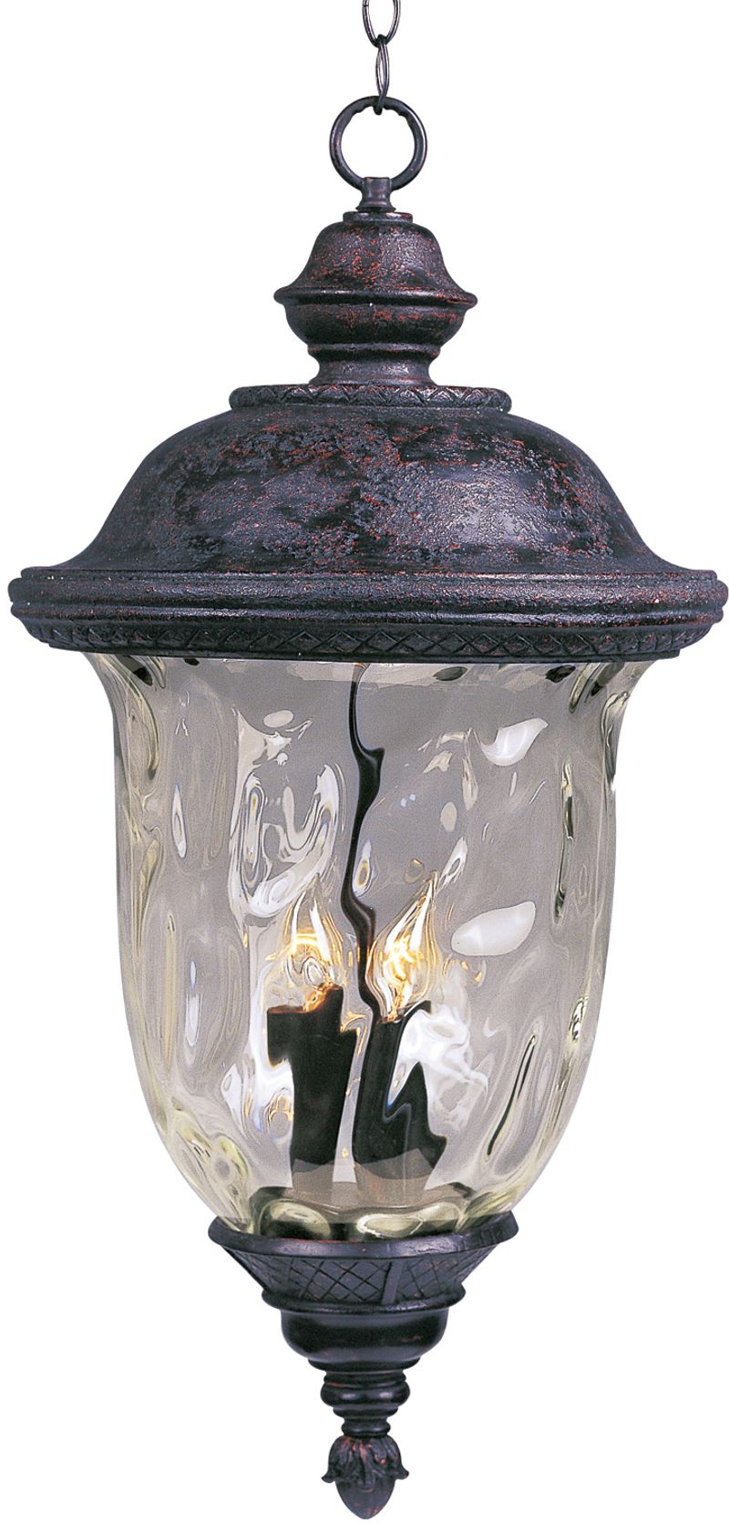 Carriage House DC 24.5' 3 light Outdoor Hanging Lantern in Oriental Bronze