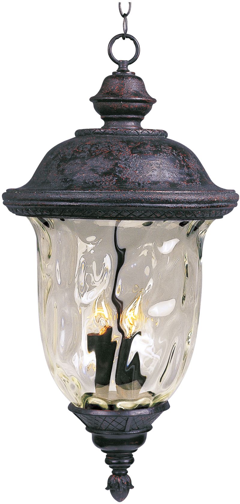 Carriage House DC 28' 3 Light Outdoor Hanging Lantern in Oriental Bronze