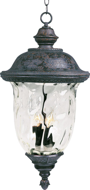 Carriage House VX 28' 3 Light Outdoor Hanging Lantern in Oriental Bronze