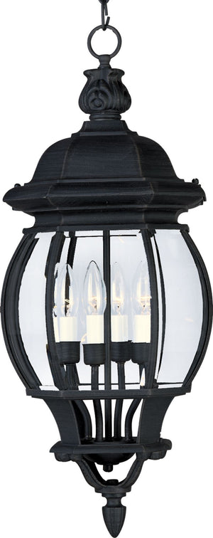 Crown Hill 25.25' 4 Light Outdoor Hanging Lantern in Black