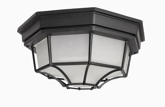 Crown Hill 4.75" 2 Light Outdoor Flush Mount in Black