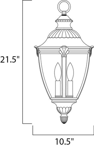 Morrow Bay VX 21.5' 3 light Outdoor Hanging Lantern in Earth Tone