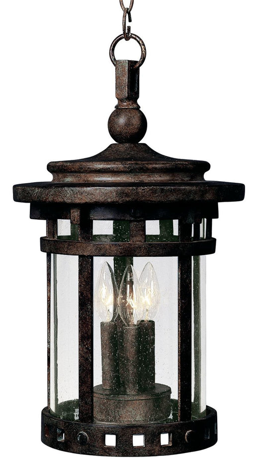 Santa Barbara VX 19.5" 3 Light Outdoor Hanging Lantern in Sienna