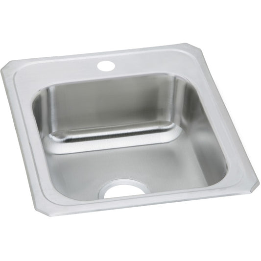 Celebrity 21.25" x 17" x 6.88" Stainless Steel Single-Basin Drop-In Kitchen Sink - 1 Faucet Hole