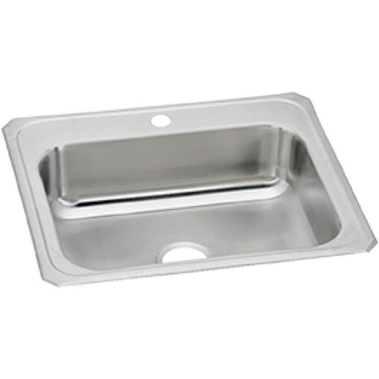 Celebrity 22" x 25" x 7" Stainless Steel Single-Basin Drop-In Kitchen Sink - 1 Faucet Hole