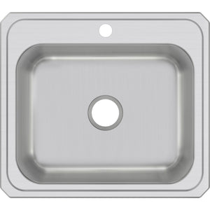 Celebrity 22' x 25' x 7' Stainless Steel Single-Basin Drop-In Kitchen Sink - 1 Faucet Hole