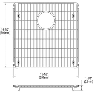 Crosstown Sink Grid (15.5' x 15.5' x 1.25')