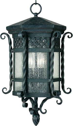 Scottsdale 21' 3 Light Outdoor Hanging Lantern in Country Forge