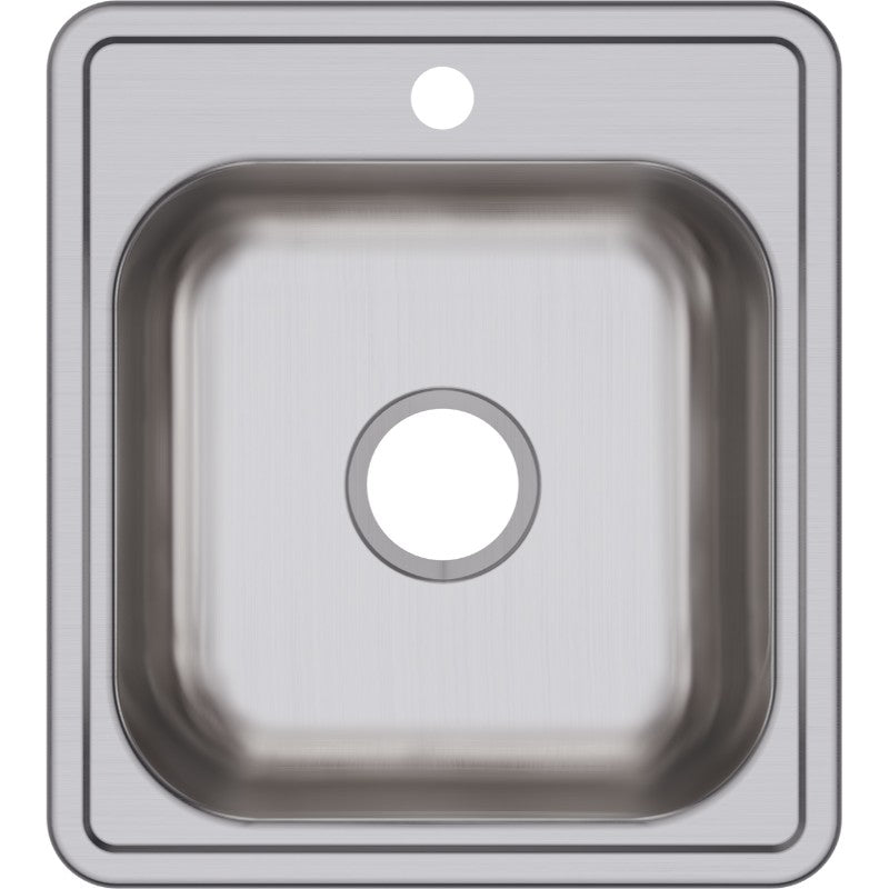 Dayton 19' x 17' x 6.19' Stainless Steel Single-Basin Drop-In Bar Sink - 1 Faucet Hole