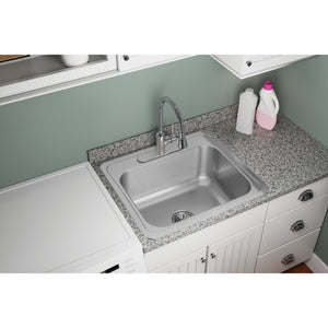 Pursuit 22' x 25' x 10.25' Stainless Steel Single-Basin Drop-In Kitchen Sink - 1 Faucet Hole