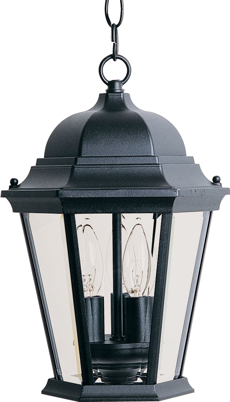 Westlake 14' 3 Light Outdoor Hanging Lantern in Black