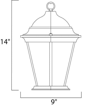 Westlake 14' 3 light Outdoor Hanging Lantern in Black