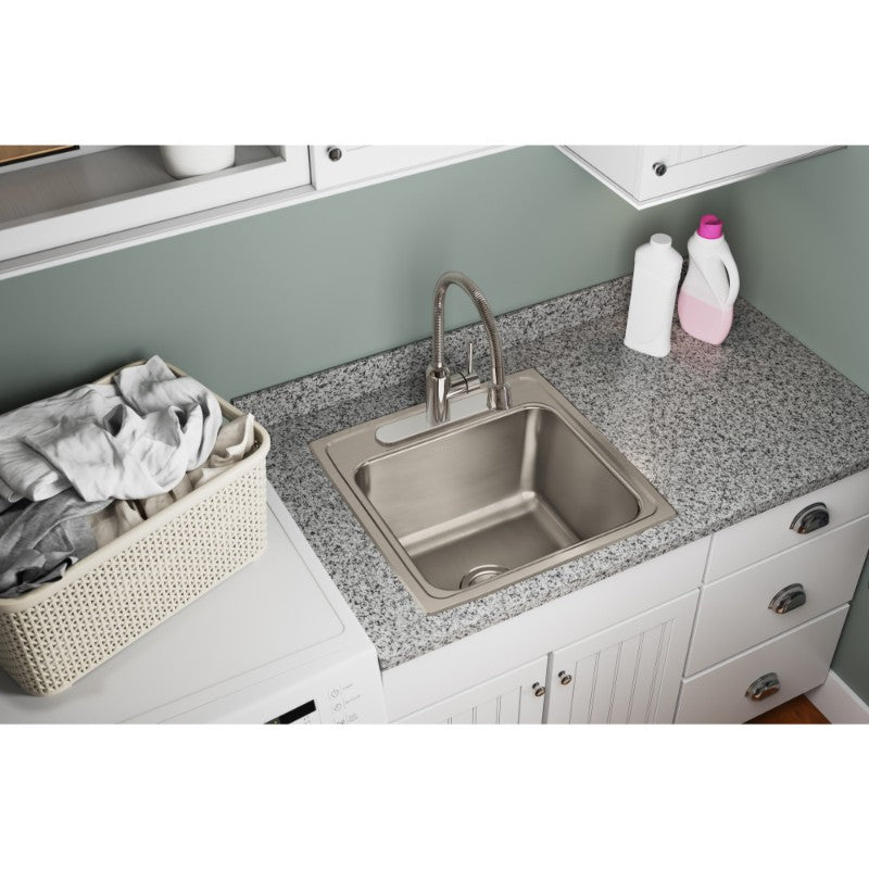 Lustertone Classic 19' x 19.5' x 10.13' Stainless Steel Single-Basin Drop-In Kitchen Sink